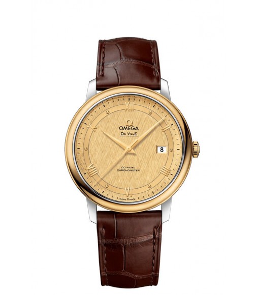 OMEGA De Ville Steel yellow gold Chronometer Replica Watch 424.23.40.20.08.001