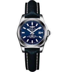 Breitling Galactic 29 Blue Dial Blue Leather Strap Women's Replica Watch