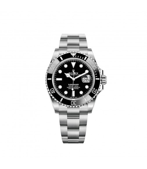 Copy Rolex Submariner Date Oystersteel Black Cerachrom Bezel 41mm Watch