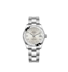 Copy Rolex Datejust 31 White Rolesor silver dial Oyster Watch