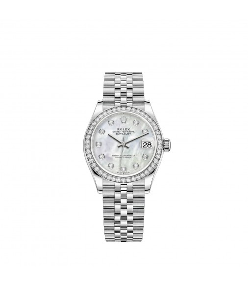 Copy Rolex Datejust 31 White Rolesor white mother-of-pearl dial Jubilee Watch
