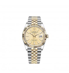 Replica Rolex Datejust 36 Rolesor combination of Oystersteel and 18 ct yellow gold M126233-0039