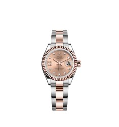 Copy Rolex Lady-Datejust Everose Rolesor Oystersteel 18 ct gold M279171-0028 Watch