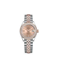 Fake Rolex Lady-Datejust Oystersteel and 18 ct Everose gold M279381RBR-0027