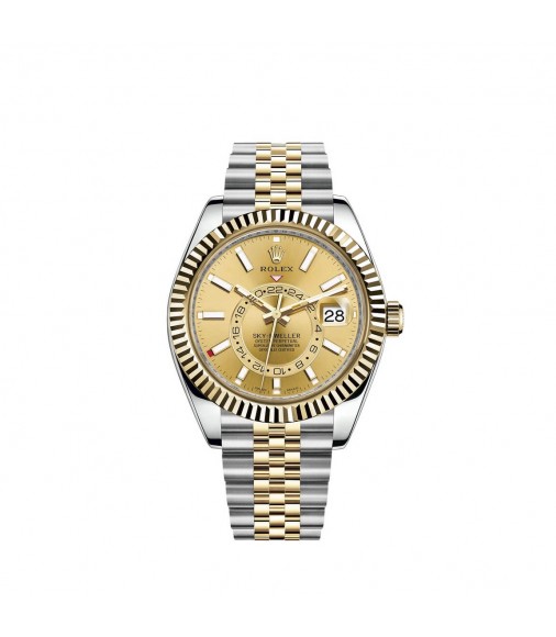 Copy Rolex Sky-Dweller Rolesor Oystersteel and 18 ct yellow gold M326933-0004