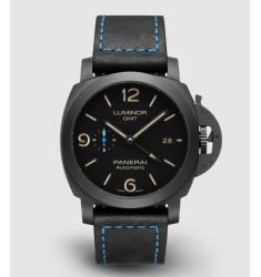 Replica Panerai Luminor Marina Automatic 44mm Stainless Steel Black Dial Leather Strap Watch PAM01441