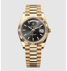Fake Rolex Oyster Perpetual Day-Date 40 mm Yellow Rolesor President Bracelet Yellow Gold Dial Watch M228238-0067