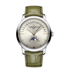 Vacheron Constantin 4010U/000G-H070 : Patrimony Moon Phase and Retrograde Date White Gold / Silver