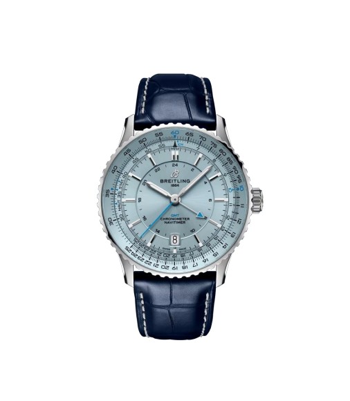 Breitling A32310171C1P1 : Navitimer GMT 41 Automatic Stainless Steel / Ice Blue Breitling A32310171C1P1 : Navitimer GMT 41 Automatic Stainless Steel / Ice Blue