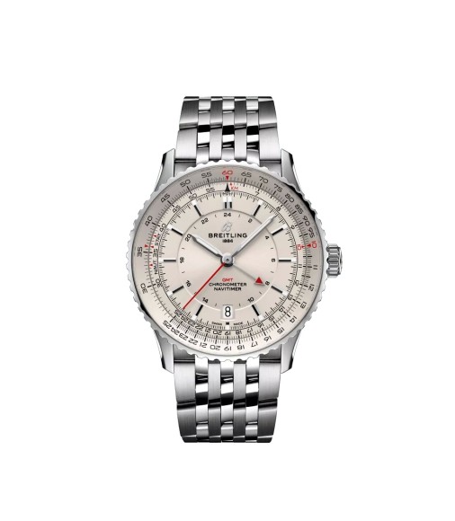 Breitling A32310211G1A1 : Navitimer GMT 41 Automatic Stainless Steel / Silver / Bracelet Breitling A32310211G1A1 : Navitimer GMT 41 Automatic Stainless Steel / Silver / Bracelet