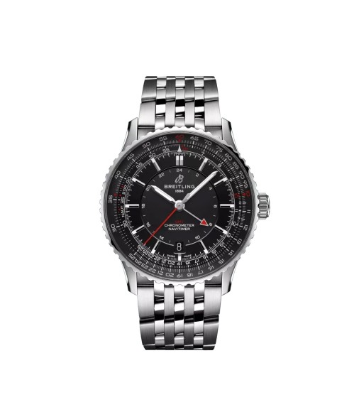 Breitling A32310251B1A1 : Navitimer GMT 41 Automatic Stainless Steel / Black / Bracelet Breitling A32310251B1A1 : Navitimer GMT 41 Automatic Stainless Steel / Black / Bracelet