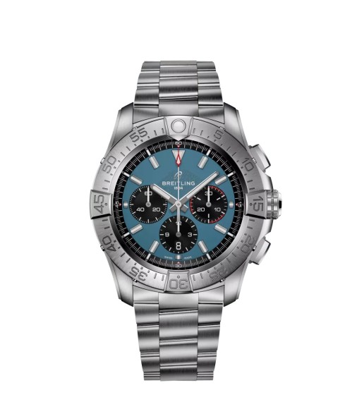 Breitling EB0148101C1E1 : Super Avenger B01 Chronograph 46 Titanium / Blue / Bracelet