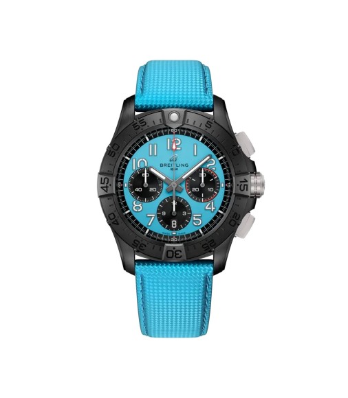 Breitling SB0146101L1X1 : Avenger B01 Chronograph 42 Night Mission / Ice Blue / Strap