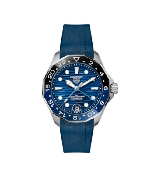 TAG Heuer WBP5114.FT6259 : Aquaracer Professional 300 GMT 42 Stainless Steel / Blue / Rubber