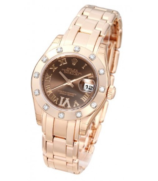 Rolex Lady-Datejust Pearlmaster Watch Replica 80315-2