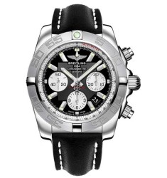 Breitling Chronomat 44 Black Leather Strap Watch Replica AB011011/B967-435X
