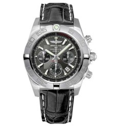 Breitling Chronomat 44 Black Leather Strap Watch Replica AB011011/M524-744P