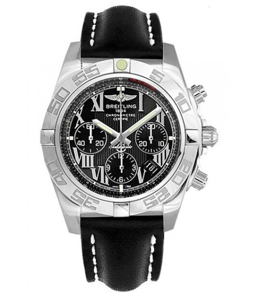 Breitling Chronomat 44 Black Leather Strap Watch Replica AB011012/B956-435X