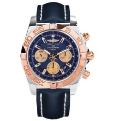 Breitling Chronomat 44 Blue Leather Strap Watch Replica CB011012/C790-112X