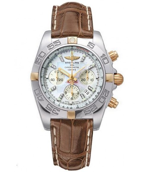 Breitling Chronomat 44 Yellow Gold and Steel Watch Replica IB011012/A698-739P