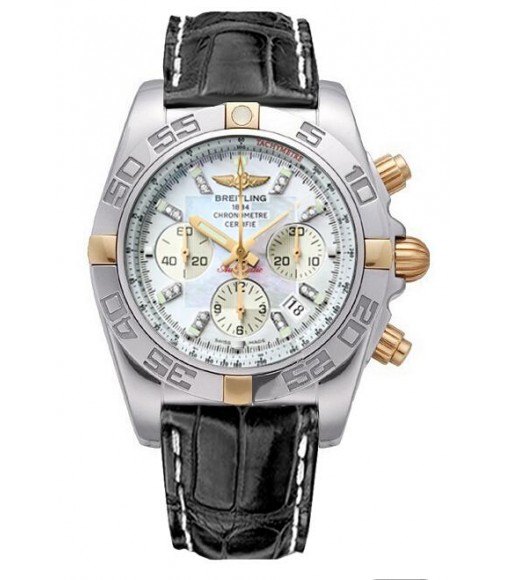 Breitling Chronomat 44 Yellow Gold and Steel Watch Replica IB011012/A698-744P
