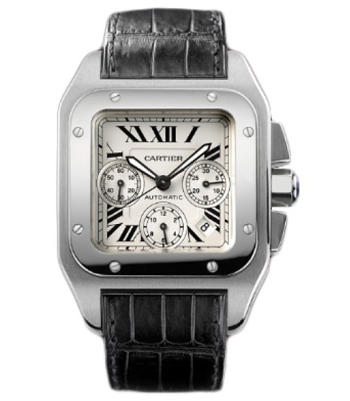 Cartier Santos 100 Chronograph Mens Watch Replica W20090X8