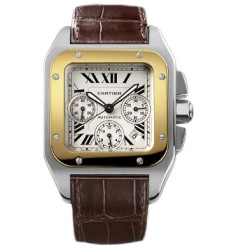 Cartier Santos 100 Chronograph Mens Watch Replica W20091X7