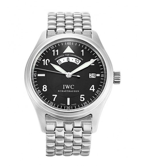 IWC Pilots Spitfire UTC Bracelet Black Dial IW325106