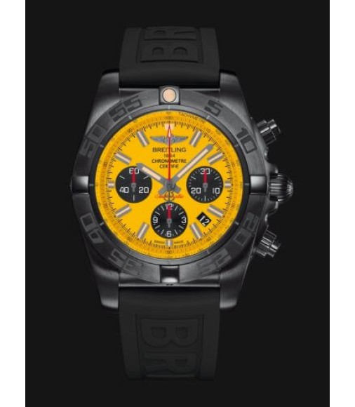 Replica Breitling Chronomat 44 Blacksteel Yellow MB0111C3/I531/262S/M20DSA/2