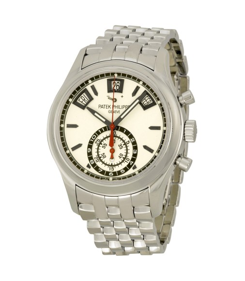 Patek Philippe Complications Silver Dial Chronograph Stainless Steel Mens Watch Replica 5960-1A