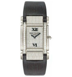 Patek Philippe Twenty-4 18kt White Gold Diamond Dial Satin Strap Ladies Watch Replica 4910G